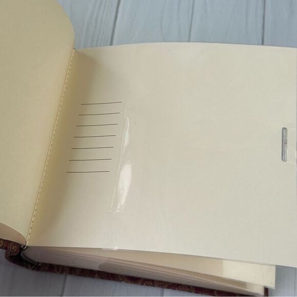 Vintage Photo 50 Page Album Book Burgundy Paisley Gold - Picture 6 of 8